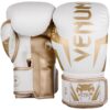 Venum Elite Boxing Gloves - White/Gold - Image 4