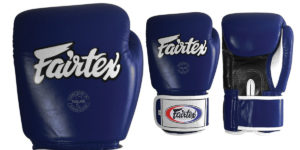 Navy blue Fairtex Brand boxing gloves