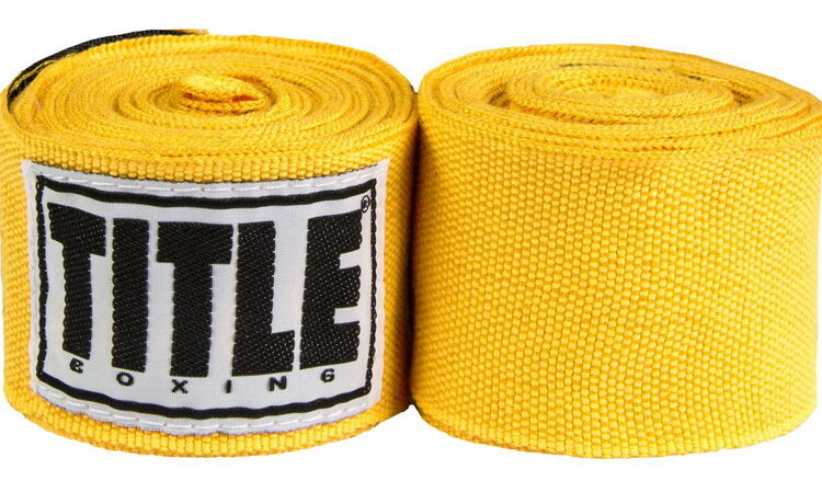 Title Mexican Style 180″ Hand Wraps (Gold)
