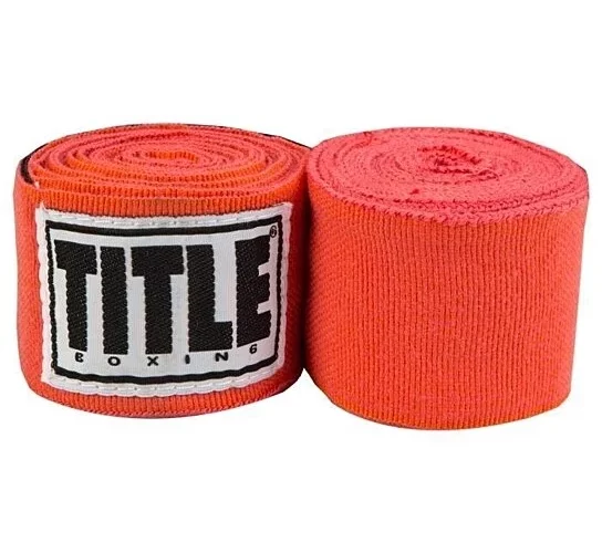 Title Mexican Style 180″ Hand Wraps (Coral)