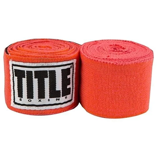 Title Mexican Style 180" Hand Wraps (Coral)