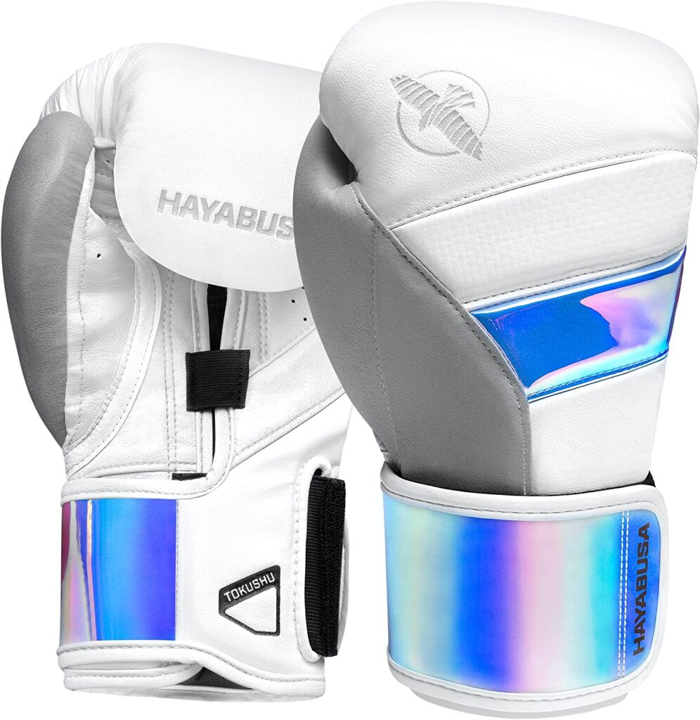 Hayabusa T3 Boxing Gloves (White/Iridescent)