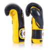 Fairtex BGV9 Black Yellow Muay Thai Boxing Glove - Image 3