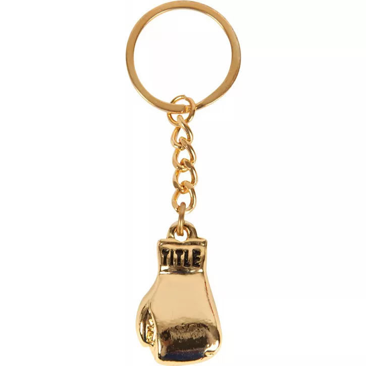 Title Boxing Heavy-Duty Metal Fashion Boxing Glove Keychain (Gold)