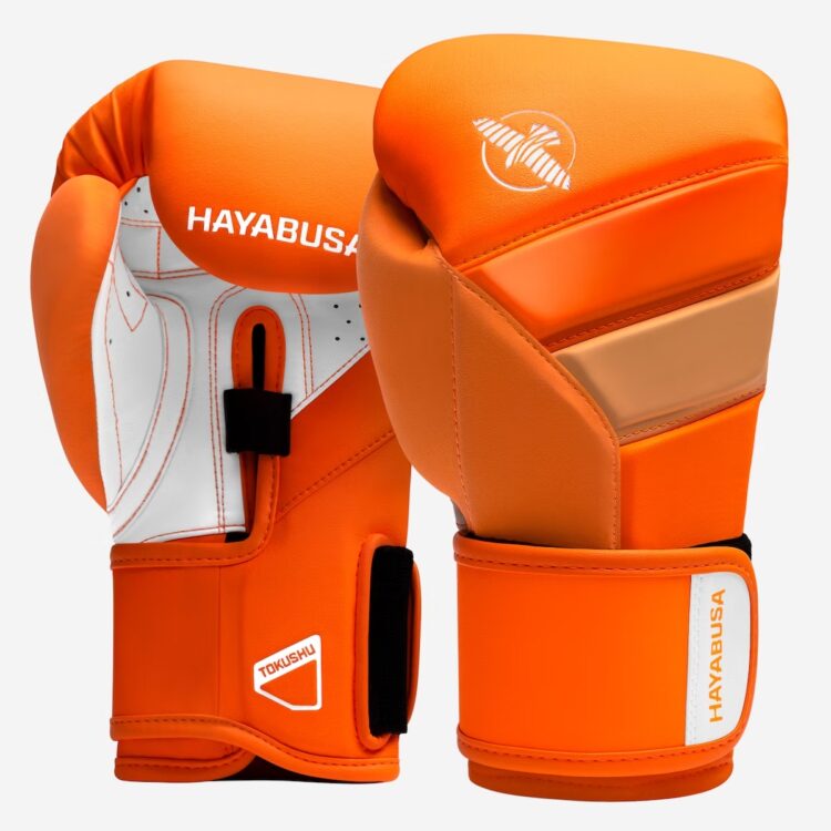 Hayabusa T3 Neon Boxing Gloves (Orange)